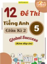 Tổng hợp 12 Đề thi giữa kì 2 Tiếng Anh 5 Global Success (Kèm đáp án)